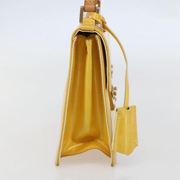 LOUIS VUITTON Monogram Vernis Spring Street Bag Lime Yellow M91068 - Picture 4 of 13